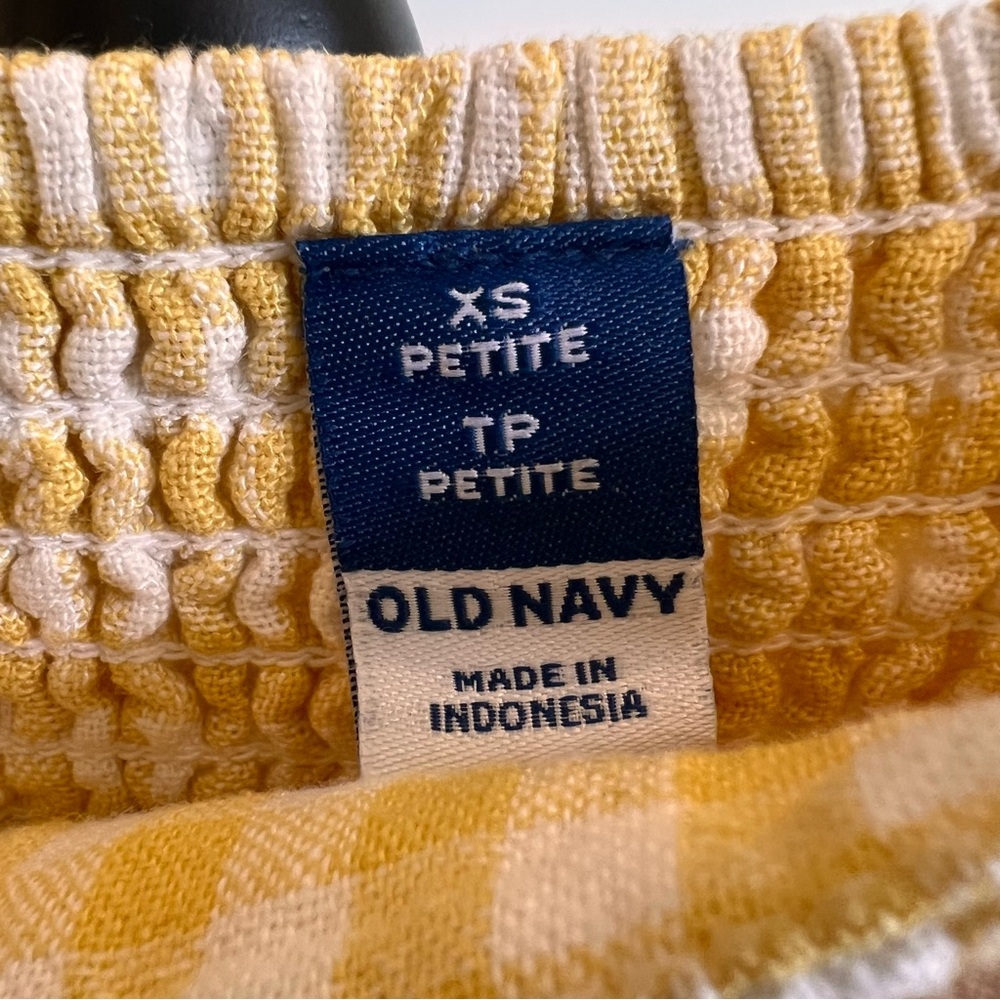 Old Navy Yellow Checkered Midi Dress - Picture 2 of 4